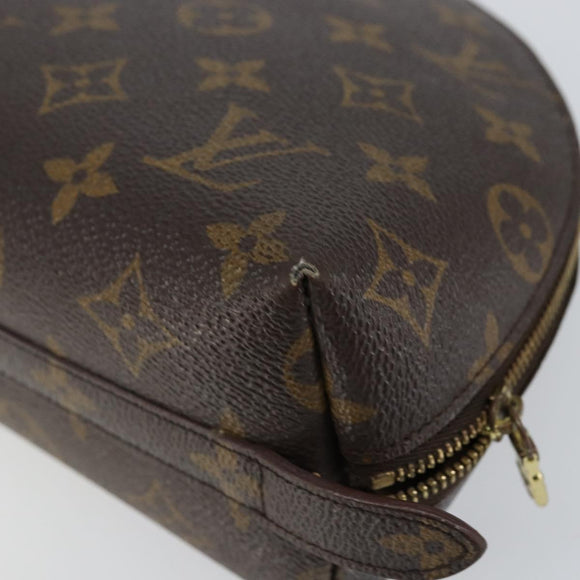 LOUIS VUITTON Monogram Trousse Demi Ronde Cosmetic Pouch M47520 LV Auth 144954