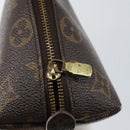LOUIS VUITTON Monogram Trousse Demi Ronde Cosmetic Pouch M47520 LV Auth 144954-8
