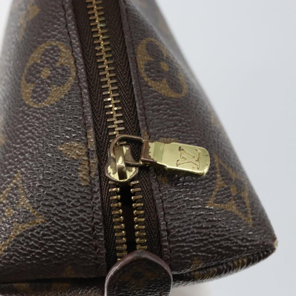 LOUIS VUITTON Monogram Trousse Demi Ronde Cosmetic Pouch M47520 LV Auth 144954