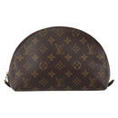 LOUIS VUITTON Monogram Trousse Demi Ronde Cosmetic Pouch M47520 LV Auth 144954-13