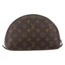 LOUIS VUITTON Monogram Trousse Demi Ronde Cosmetic Pouch M47520 LV Auth 144954-2
