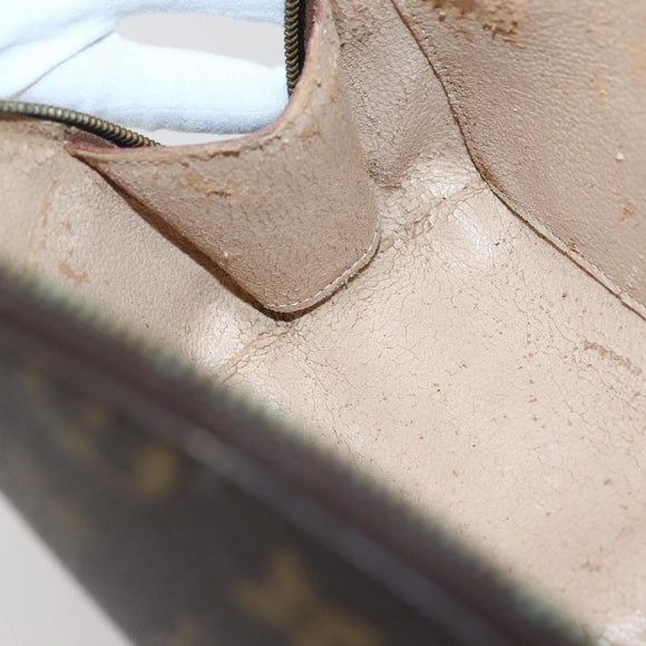 LOUIS VUITTON Monogram Trousse Demi Ronde Cosmetic Pouch M47520 LV Auth 144955