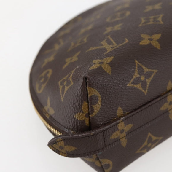 LOUIS VUITTON Monogram Trousse Demi Ronde Cosmetic Pouch M47520 LV Auth 144956