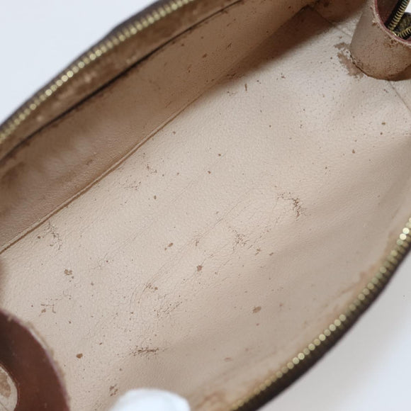 LOUIS VUITTON Monogram Trousse Demi Ronde Cosmetic Pouch M47520 LV Auth 144956