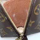 LOUIS VUITTON Monogram Trousse Demi Ronde Cosmetic Pouch M47520 LV Auth 144956-12