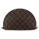 LOUIS VUITTON Monogram Trousse Demi Ronde Cosmetic Pouch M47520 LV Auth 144956-13