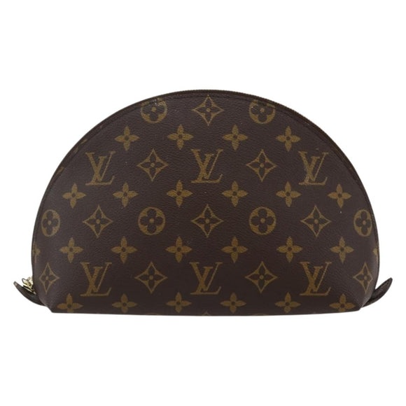 LOUIS VUITTON Monogram Trousse Demi Ronde Cosmetic Pouch M47520 LV Auth 144956