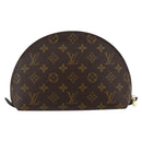 LOUIS VUITTON Monogram Trousse Demi Ronde Cosmetic Pouch M47520 LV Auth 144956-2