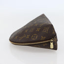 LOUIS VUITTON Monogram Trousse Demi Ronde Cosmetic Pouch M47520 LV Auth 144956-3