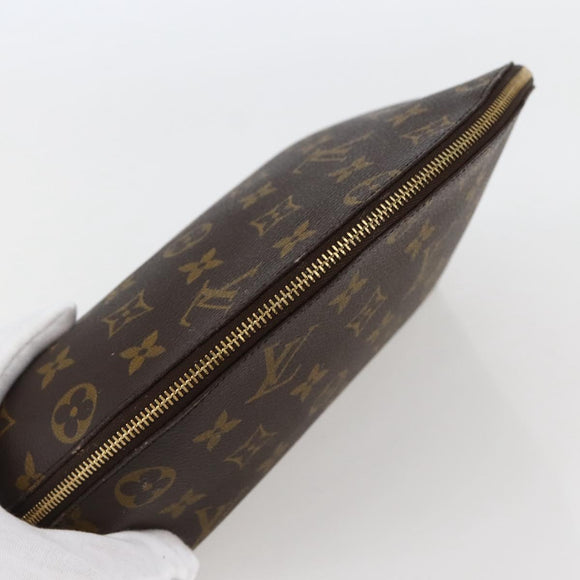 LOUIS VUITTON Monogram Trousse Demi Ronde Cosmetic Pouch M47520 LV Auth 144956