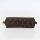 LOUIS VUITTON Monogram Trousse Demi Ronde Cosmetic Pouch M47520 LV Auth 144956-6