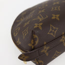 LOUIS VUITTON Monogram Trousse Demi Ronde Cosmetic Pouch M47520 LV Auth 144956-14