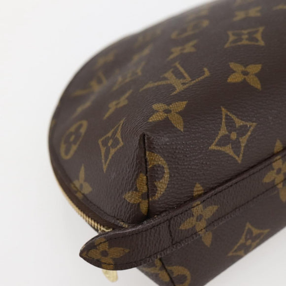 LOUIS VUITTON Monogram Trousse Demi Ronde Cosmetic Pouch M47520 LV Auth 144956