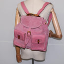 GUCCI Backpack Suede Pink Gold 003 2058 0016 Auth 144974-23