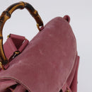 GUCCI Backpack Suede Pink Gold 003 2058 0016 Auth 144974-6