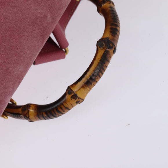 GUCCI Backpack Suede Pink Gold 003 2058 0016 Auth 144974