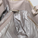 Salvatore Ferragamo Vala Tote Bag Enamel Khaki Silver Auth 144975-20