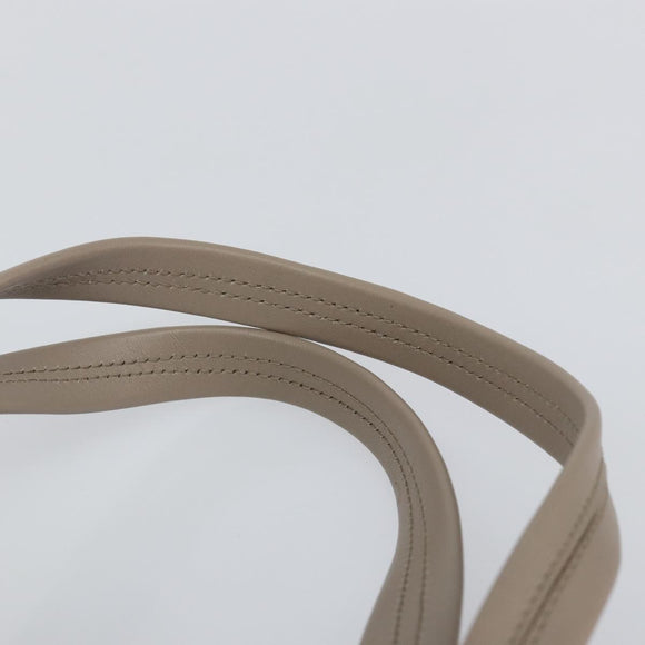 Salvatore Ferragamo Vala Tote Bag Enamel Khaki Silver Auth 144975