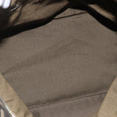 FENDI Zucca Canvas Vanity Hand Bag Black Brown Auth 144977-10