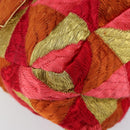 FENDI Mamma Baguette Shoulder Bag Satin Red Gold Auth 144979-12