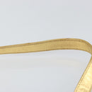 FENDI Mamma Baguette Shoulder Bag Satin Red Gold Auth 144979-8