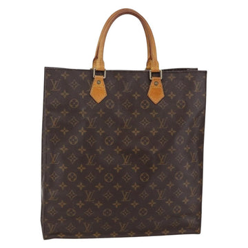LOUIS VUITTON Monogram Sac Plat Hand Bag M51140 LV Auth 144980
