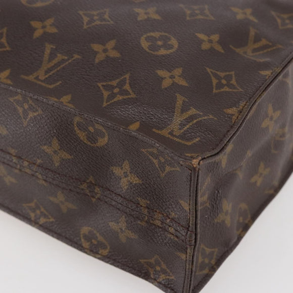 LOUIS VUITTON Monogram Sac Plat Hand Bag M51140 LV Auth 144980