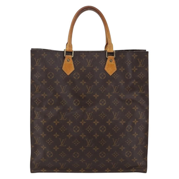LOUIS VUITTON Monogram Sac Plat Hand Bag M51140 LV Auth 144980