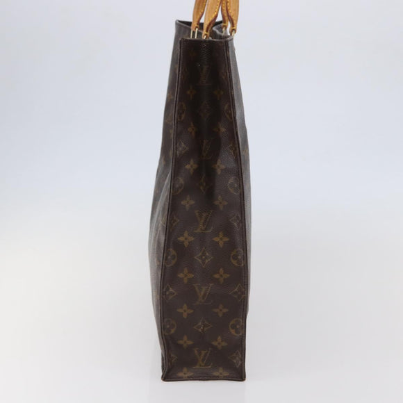 LOUIS VUITTON Monogram Sac Plat Hand Bag M51140 LV Auth 144980