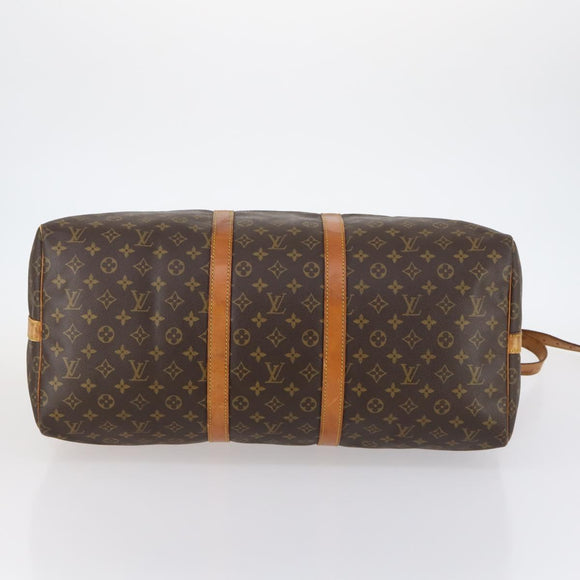 LOUIS VUITTON Monogram Keepall Bandouliere 55 Boston Bag M41414 LV Auth 144984