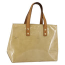 LOUIS VUITTON Monogram Vernis Reade PM Hand Bag Beige M91334 LV Auth 144987-1