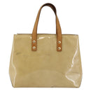 LOUIS VUITTON Monogram Vernis Reade PM Hand Bag Beige M91334 LV Auth 144987-13