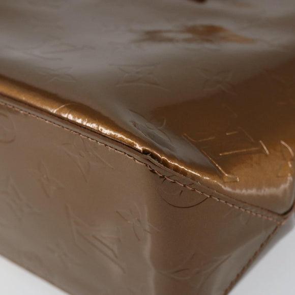 LOUIS VUITTON Monogram Vernis Reade PM Hand Bag Bronze M91146 LV Auth 144988