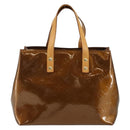 LOUIS VUITTON Monogram Vernis Reade PM Hand Bag Bronze M91146 LV Auth 144988-2
