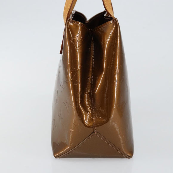 LOUIS VUITTON Monogram Vernis Reade PM Hand Bag Bronze M91146 LV Auth 144988