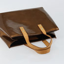 LOUIS VUITTON Monogram Vernis Reade PM Hand Bag Bronze M91146 LV Auth 144988-6