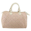 LOUIS VUITTON Monogram Mini Lin Croisette Speedy 30 Bag Pink M95501 Auth 144993-13