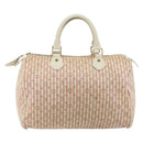LOUIS VUITTON Monogram Mini Lin Croisette Speedy 30 Bag Pink M95501 Auth 144993-2