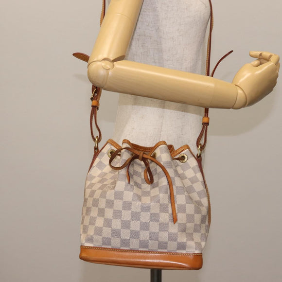 LOUIS VUITTON Damier Azur Noe BB Shoulder Bag N41220 LV Auth 144999