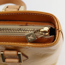 LOUIS VUITTON Monogram Vernis Houston Hand Bag Beige M91004 LV Auth 145003-10