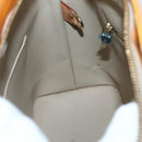 LOUIS VUITTON Monogram Vernis Houston Hand Bag Beige M91004 LV Auth 145003-19