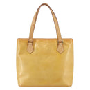 LOUIS VUITTON Monogram Vernis Houston Hand Bag Beige M91004 LV Auth 145003-13