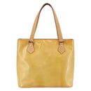 LOUIS VUITTON Monogram Vernis Houston Hand Bag Beige M91004 LV Auth 145003-2