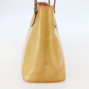 LOUIS VUITTON Monogram Vernis Houston Hand Bag Beige M91004 LV Auth 145003-3