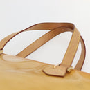 LOUIS VUITTON Monogram Vernis Houston Hand Bag Beige M91004 LV Auth 145003-8