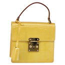 LOUIS VUITTON Monogram Vernis Spring Street Bag Lime Yellow M91068 Auth 145004-1