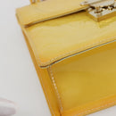 LOUIS VUITTON Monogram Vernis Spring Street Bag Lime Yellow M91068 Auth 145004-16