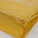 LOUIS VUITTON Monogram Vernis Spring Street Bag Lime Yellow M91068 Auth 145004-17