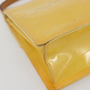 LOUIS VUITTON Monogram Vernis Spring Street Bag Lime Yellow M91068 Auth 145004-18