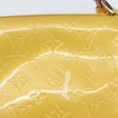 LOUIS VUITTON Monogram Vernis Spring Street Bag Lime Yellow M91068 Auth 145004-8